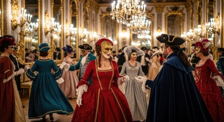 Naklejka premium venetian carnival masquerade ball