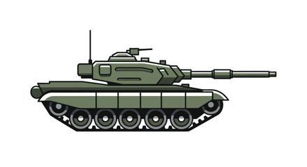 Military Tank Vector Illustration © Aku
