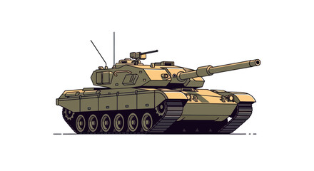 Military Tank Vector Illustration © Aku