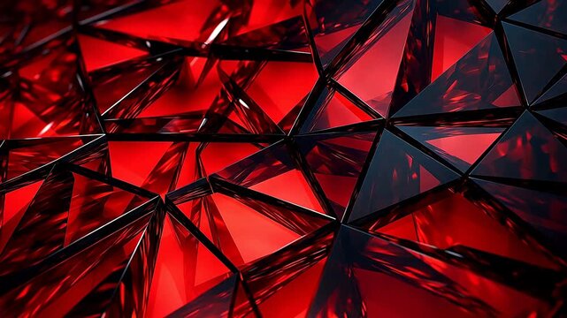 Digital red triangle geometric figure background