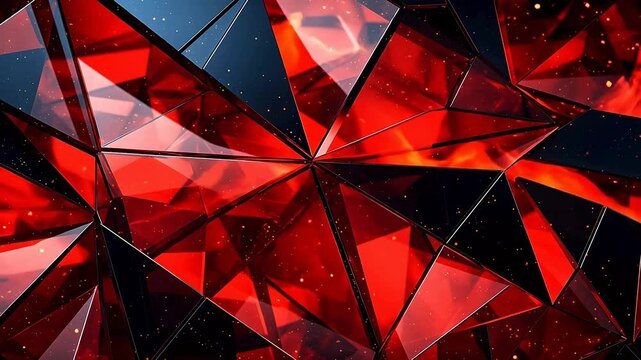 Digital red triangle geometric figure background