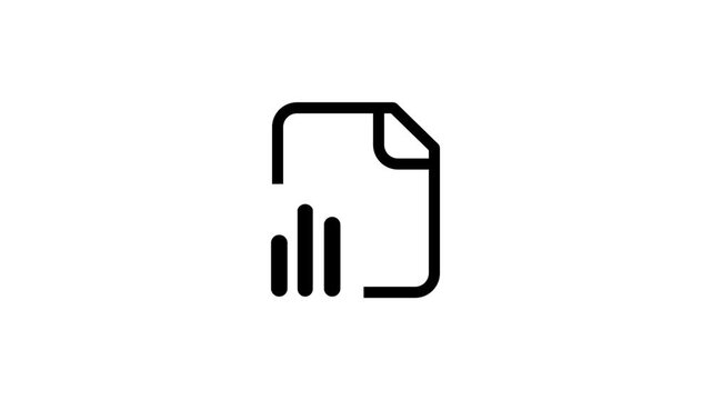 A document icon with a bar chart graphic at the bottom corner, indicating a data report or analytics file type