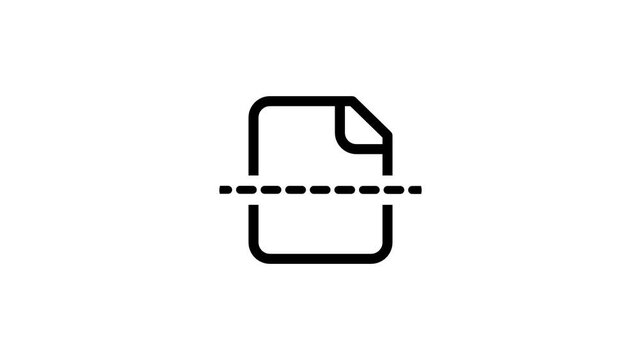 A dashed-border document icon suggesting a draft, template, or incomplete file in progress