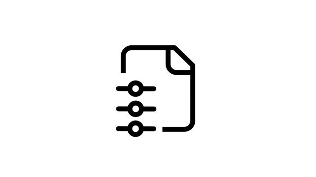 A document icon with circuit board or settings nodes overlay, representing a technical configuration or system file