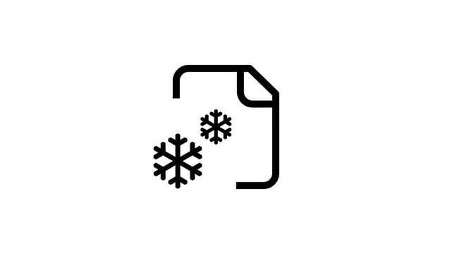 A document icon with a snowflake and asterisk symbols, representing a frozen, read-only, archived, or cold-storage file