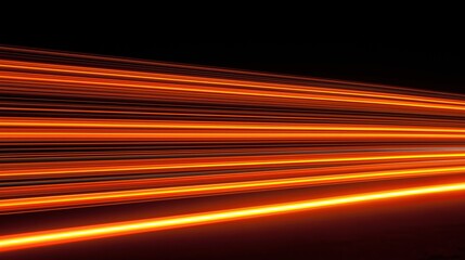 Abstract flowing orange light streaks in motion, representing speed, technology, and data transfer