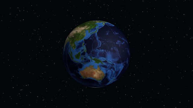3D Earth Zoom Animation to Al Khums Libya in North Africa