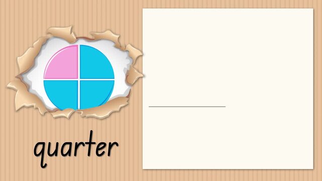 Educational Animation for Letter Q with Quarter Illustration and Handwriting Practice