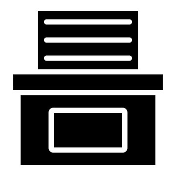 Complaint Box Vector Glyph Icon Design