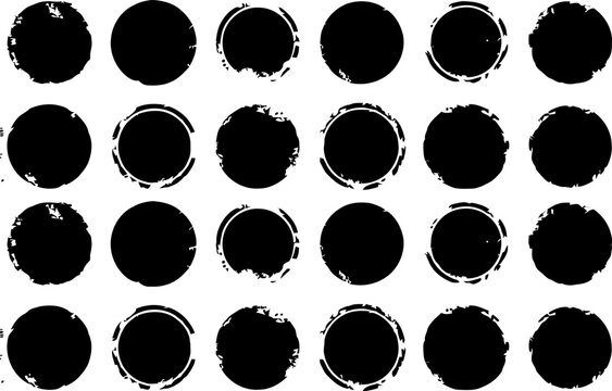 Set of Grunge Brush Stroke Arrow Direction Chevron  Vector 