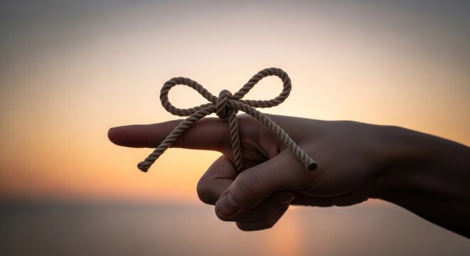 A Finger with a String Tied Around it as a Reminder.