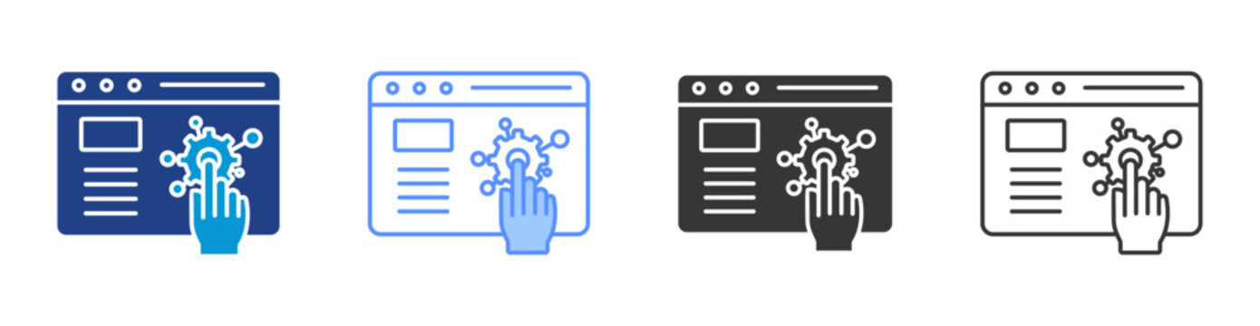 interface icon set multiple style collection	
