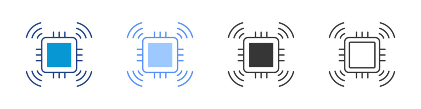 Sensor Technology  icon set multiple style collection	
