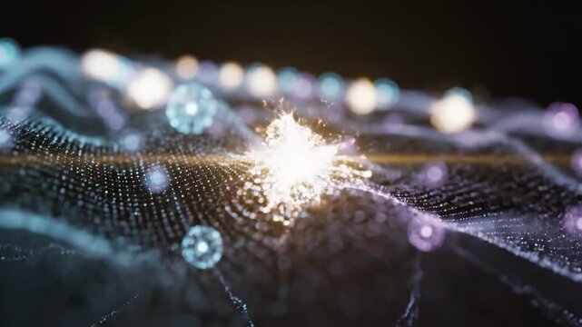 A digital representation of a network connection, conveying innovation and technology.