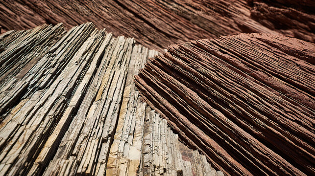 Glowing sedimentary rock layers pulsing with ancient energy, revealing Earth's geological history.

