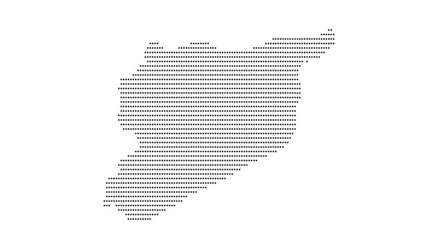 Syria Country Map Vector Illustration with dotted, Border, and Geographic Shape Featuring Damascus Capital and Middle East Region for Cartography, Political, Travel, and Atlas Design Use