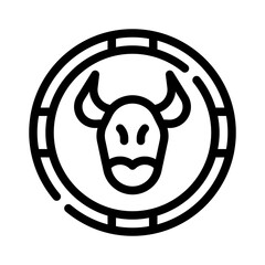 taurus line icon © notivestudios