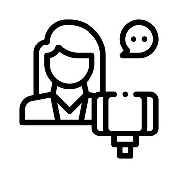vlogger line icon