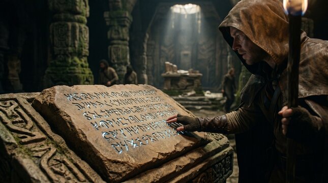 Found the ancient tablet