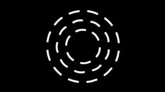 3D Rotating Dashed Circle | Alpha Channel