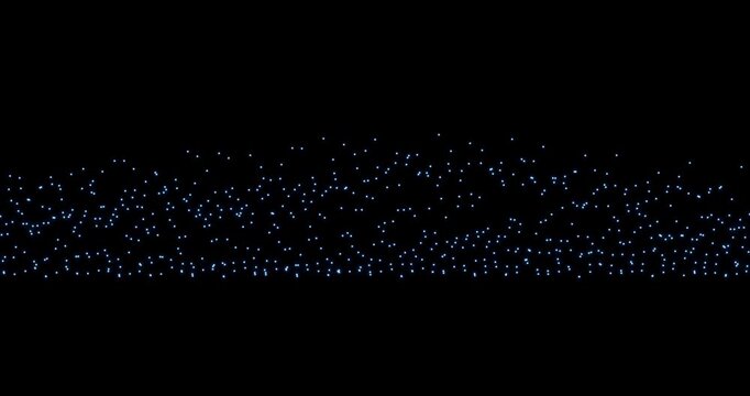 Abstract glowing wave. Cyber digital stylized dot art background. 4K 3D rendering loop animation.