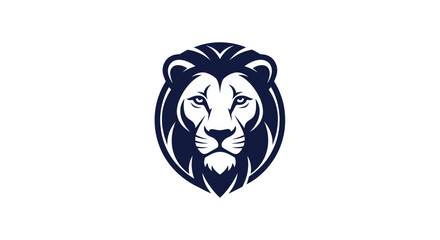 Lion Head Logo Design, Majestic Animal Emblem, Bold Icon © siti