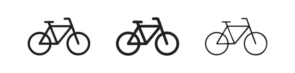 Fototapeta premium Bicycle Icon for Eco-Friendly Transportation and Sports Cycling