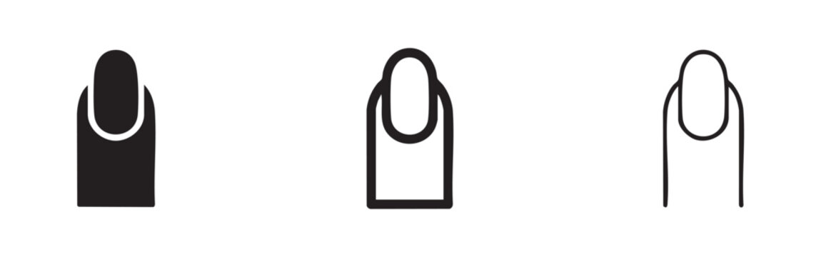 Fingernail icon representing beauty, nail care, and manicure.