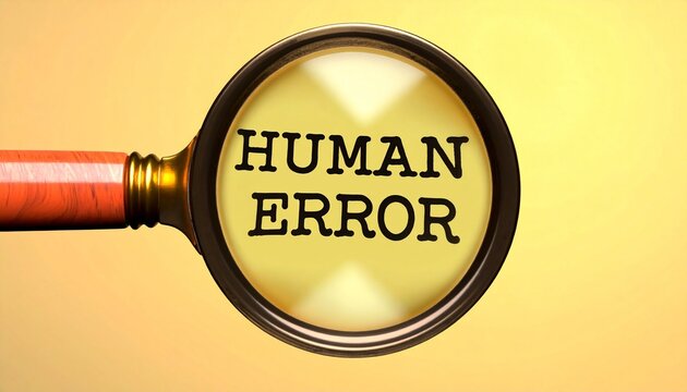 Magnifying glass human error analysis scrutiny