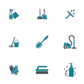 set of cleaning tools vector design, icon, vector, set, icons, symbol, illustration, school, design, cleaning, medical, science, education, computer, web, home, business, sign, button, equipment