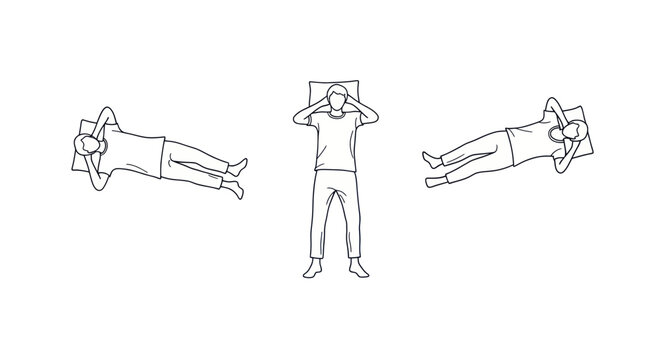 Man Poses: Standing, Lying Down, Relaxing, Resting, Sleepy, Calm, Peaceful, Tranquil