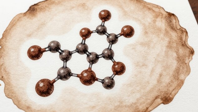 Caffeine Molecule Structure Illustration
