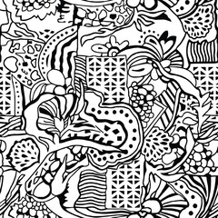 Fototapeta premium geometrical seamless pattern on white background