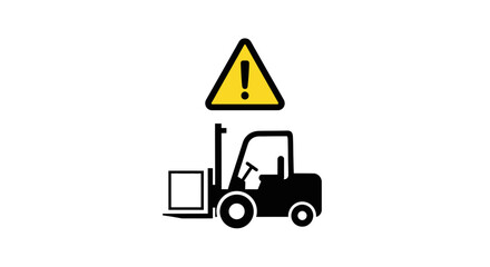 Forklift Caution Warning Sign Icon © Azrha