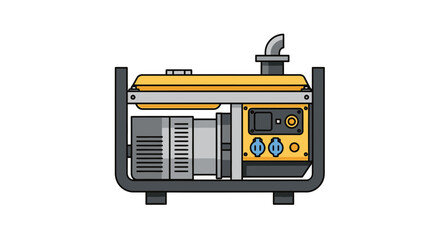 Portable Electric Power Generator Flat Icon © Azrha