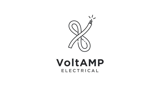 VoltAMP Electrical company logo design.