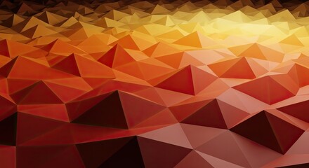 Fototapeta premium Dynamic abstract geometric pattern featuring warm glowing orange and yellow hues Abstract Background Concept Design