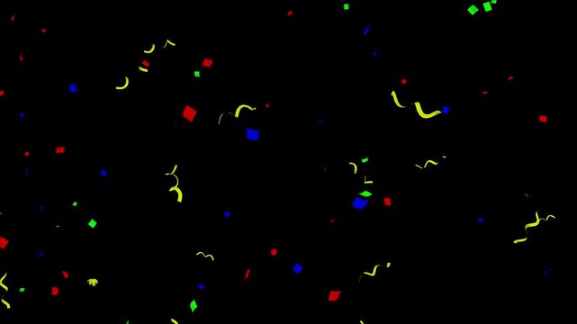 stylized blow up confetti pop style 4K / alpha channel / loop animation