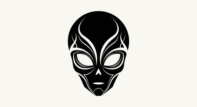 Abstract alien face illustration