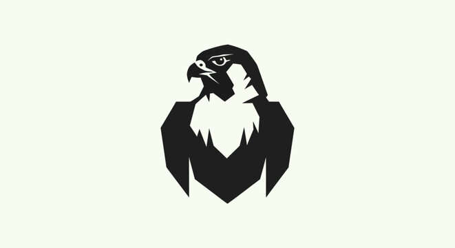 Abstract falcon silhouette design