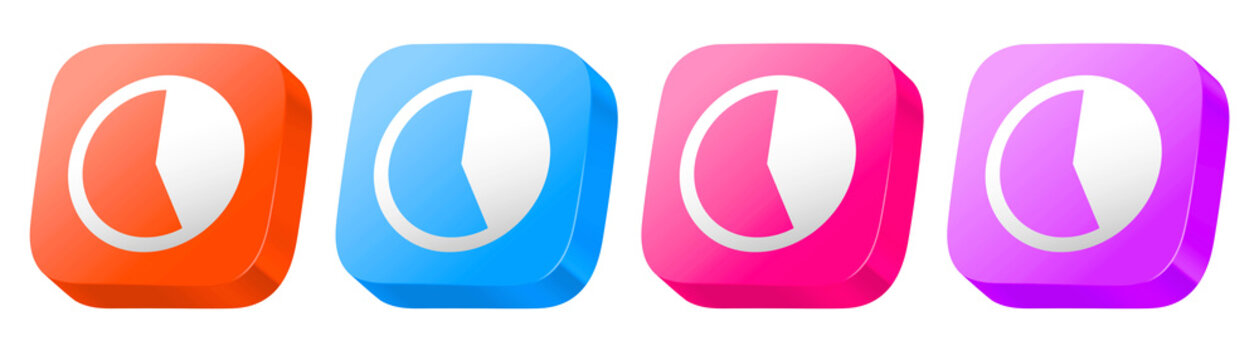Colorful 150 degrees buttons for secure electronic payments, featuring a 3D glossy icon set in orange, purple, blue, and pink.