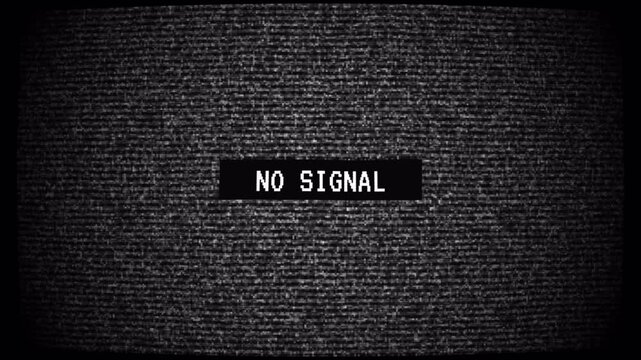Crt tv static no signal noise glitch retro vintage