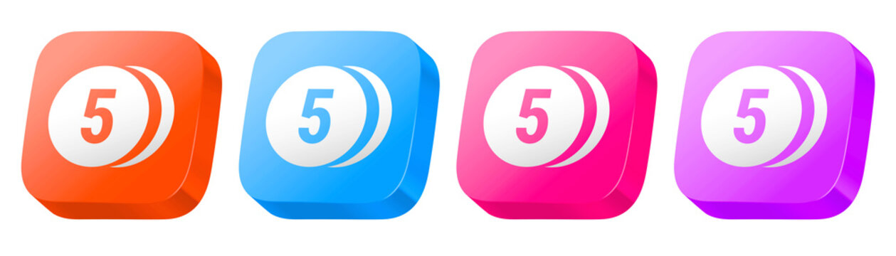 Set of average graphics in pink, orange, purple, and blue, designed as a colorful 3D glossy icon set for global money transfers.
