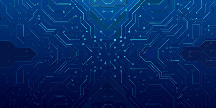 blue circuit board pattern with glowing lines and connections technology background high quality professional detailed