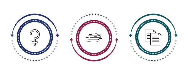 outline signs icons set - ceres, wind, copying. editable vector for web and mobile ui © IconArt