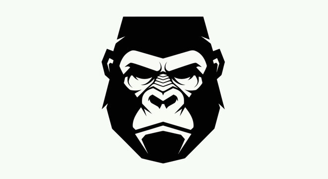 Bold gorilla face graphic