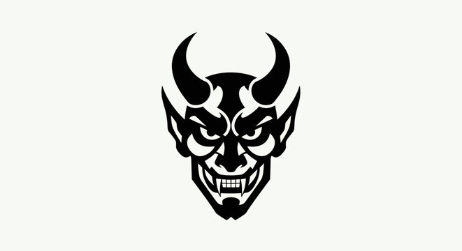 Devil illustration on white background