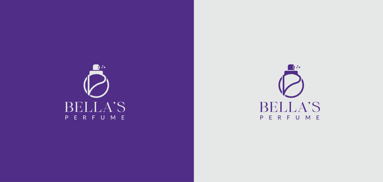 Modern and luxurious perfume brand logo template suitable for fragrance companies, cosmetic brands, beauty products, skincare businesses, and premium perfume shops.