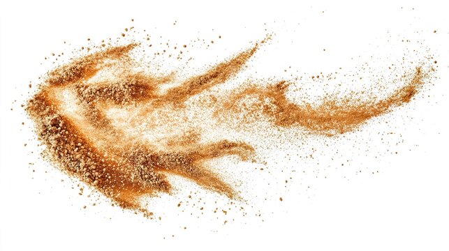 holi. A vibrant explosion of brown powder forming organic cloud shapes, inspired by festive color celebrations. event programs.