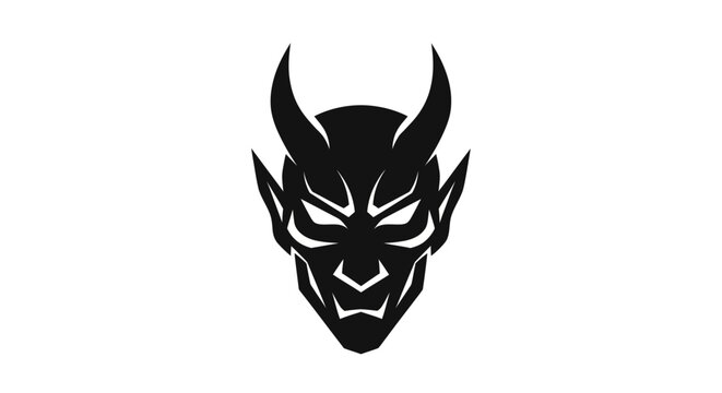 Black devil head silhouette
